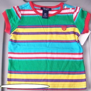 CHAPS Short Sleeve Striped Logo T-SHIRT Girls 18M